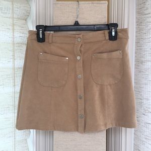 Tan, suede skirt